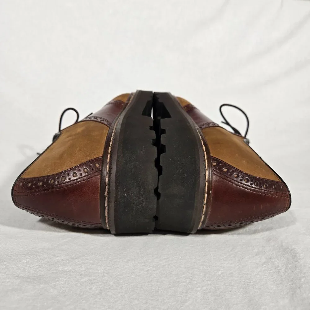 RARE Vintage 1985 TOMMY HILFIGUER Old Stock Brown Leather Oxford Shoes Men's 12M